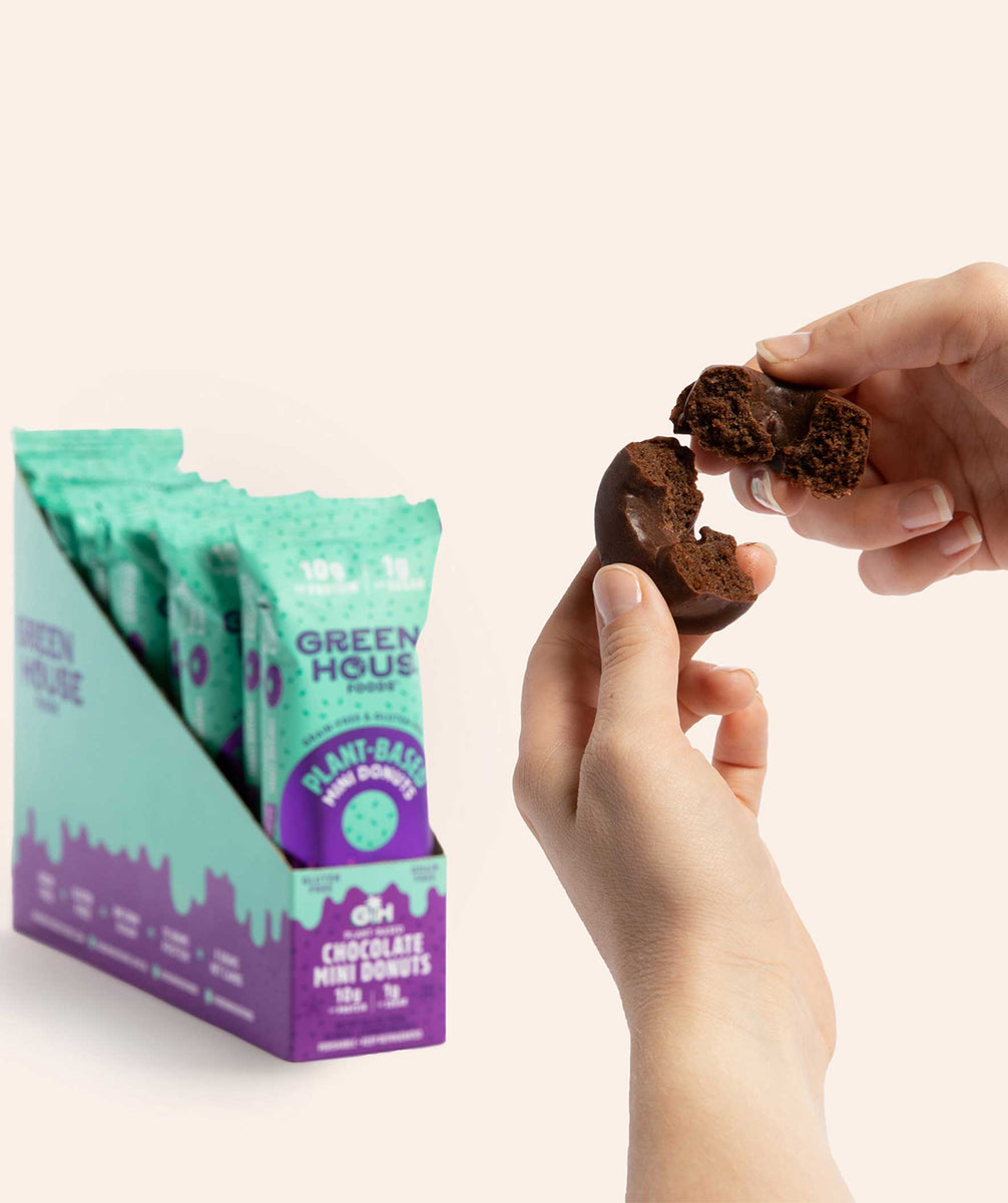 PlantBased Chocolate Donuts (30 Pack) Drumroll Snacks